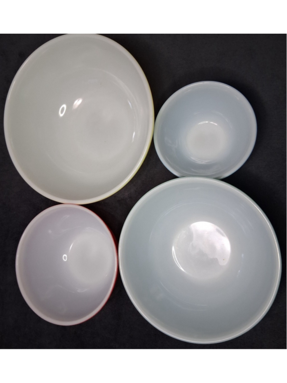 Vintage MCM Pyrex USA Nesting Mixing Bowl Set x4 Primary Colors 401 402 403 404 - Picture 7 of 12